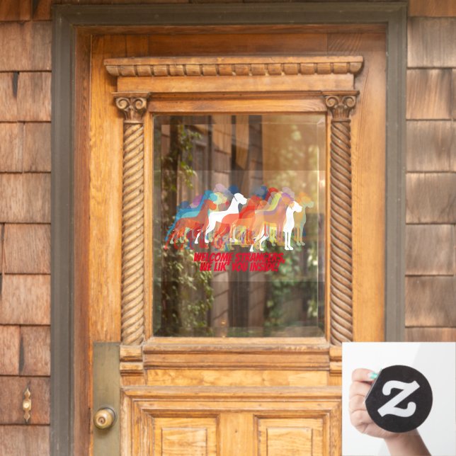 Großer Dane-Sticker / Kleben Fensteraufkleber (Haustür)