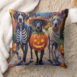 Großer Däne Trick-or-Treating Halloween Kostüme Kissen