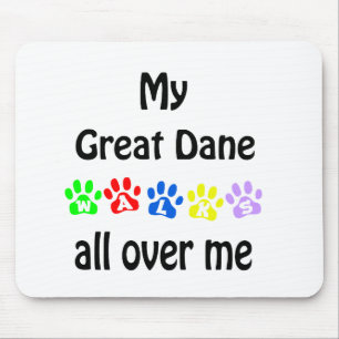 Großer Dane-Walking-Entwurf Mousepad