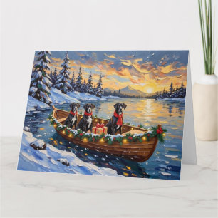 Großer Däne Weihnachtsboot Urlaub Karte
