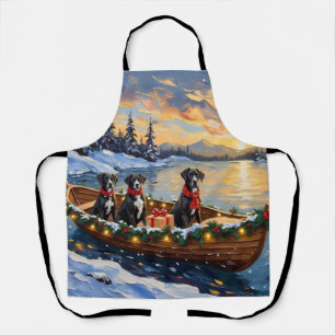 Großer Däne Weihnachtsboot Urlaub Schürze
