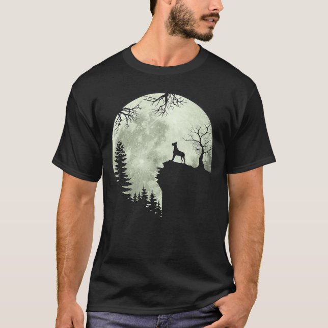 Großer Dänen- und Mondhund in Waldhunde T-Shirt (Vorderseite)