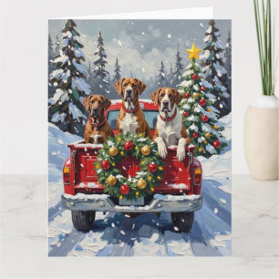 Großer Dänischer Weihnachtsroter LKW Urlaub Karte