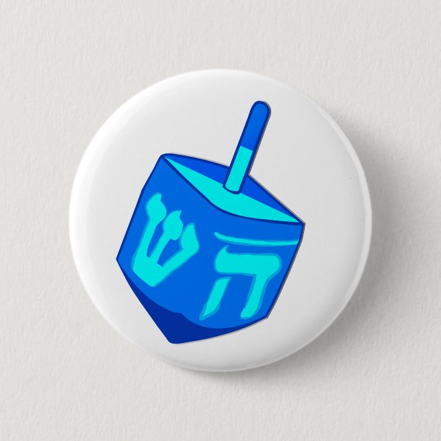 Großer Dreidel Knopf Button (Vorderseite)