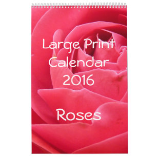 Großer Druckkalender 2016 Rose Single Kalender