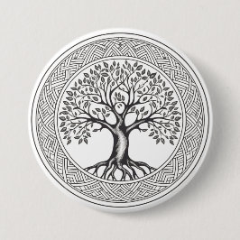 Großer Eichenbaum - keltische Sketch Button
