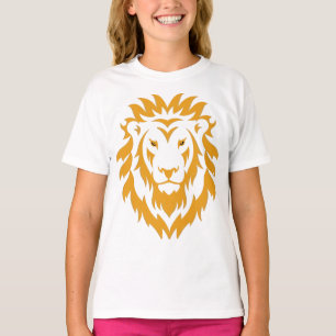 Großer Einfacher Brüllender Goldener Löwe T-Shirt