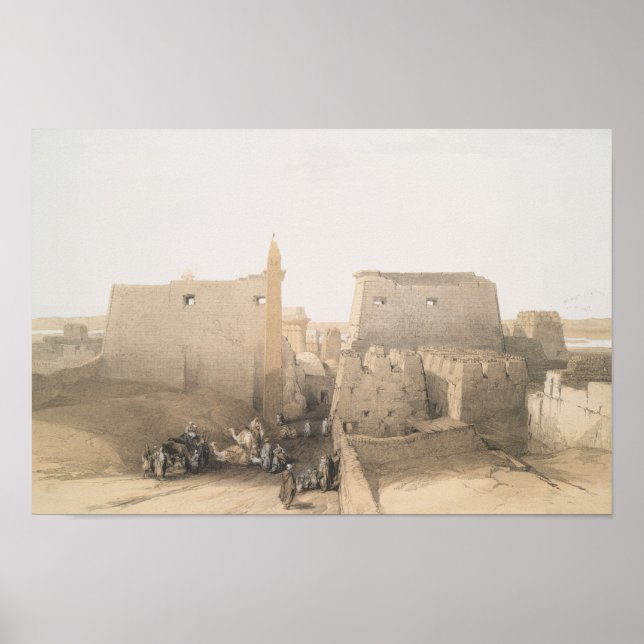 Großer Eingang zum Luxor-Tempel, Ägypten Poster (Vorne)