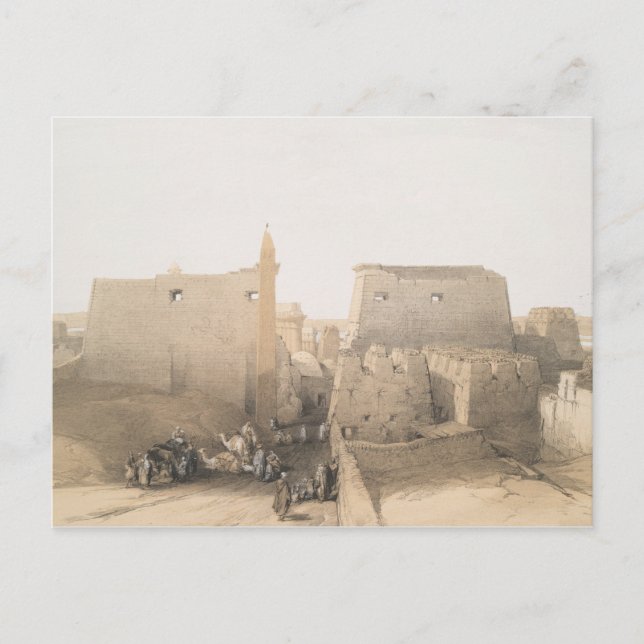 Großer Eingang zum Luxor-Tempel, Ägypten Postkarte (Vorderseite)