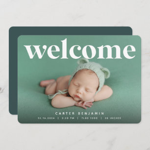 Großer Empfang   Ankündigung von Foto zur Geburt