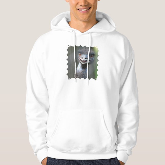 Großer Emu-mit Kapuze Sweatshirt (Vorderseite)