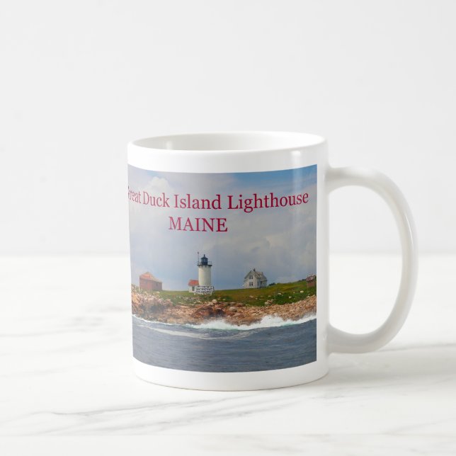 Großer Enten-Insel-Leuchtturm, Maine-Tasse Tasse (Rechts)