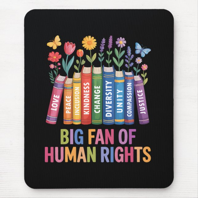 Großer Fan der Menschenrechte  Mousepad (Vorne)