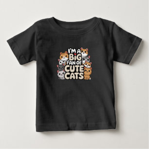 Großer Fan niedlicher Katzen Baby T-shirt