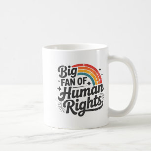 Großer Fan Von Menschenrechten Retro-Regenbogen Si Kaffeetasse