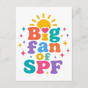 Großer Fan von SPF Sommer-Sonnenschutz Postkarte