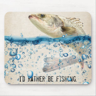 großer Fisch mit Zitat Mousepad