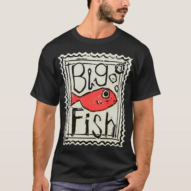 Großer-Fisch-Stempel T-Shirt (Vorderseite)
