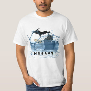 Großer Fisch und Staat von Michigan T-Shirt