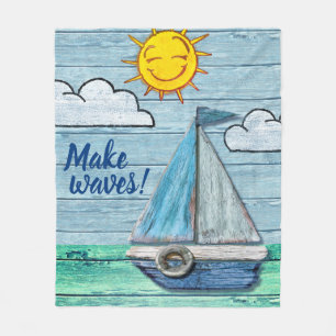 Großer Fleece Blanken Custom Driftwood Beach