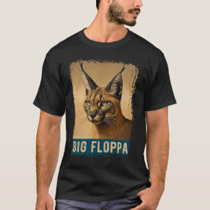 Großer Floppa Für Kinder Meme Süße Karakal Katze V T-Shirt