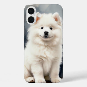 GROSSER FLÜFFE WEISS SAMOYES PUPPY HUND iPhone 16 PLUS HÜLLE