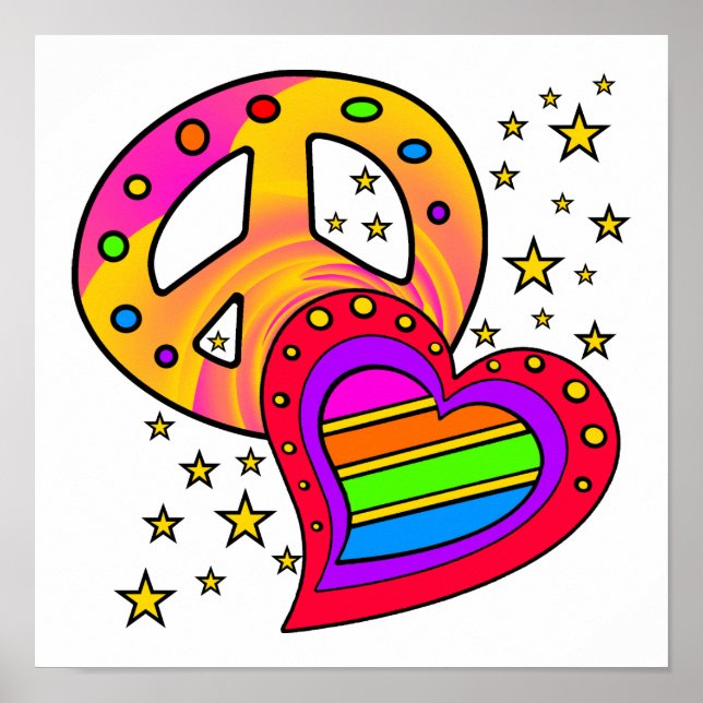 Großer Frieden und Liebe Poster (Vorne)