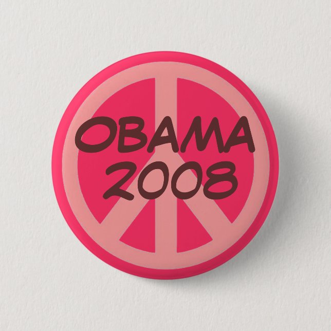 Großer Friedensknopf, OBAMA, 2008 Button (Vorderseite)