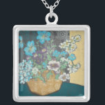 Großer Frühling I Versilberte Kette<br><div class="desc">floral</div>