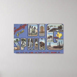 Großer Frühling, Texas - große Buchstabe-Szenen Leinwanddruck