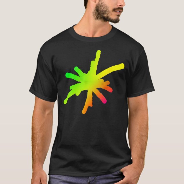 Großer Funke - Tye-Dye-Effekt T-Shirt (Vorderseite)