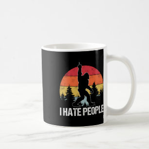 Großer Fuß Ich hasse Leute Mittelfinger Sasquatch Kaffeetasse
