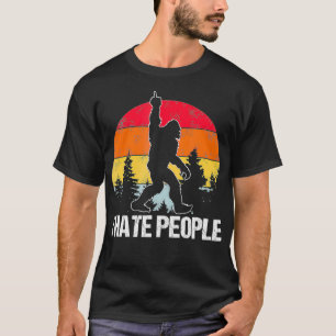 Großer Fuß Ich hasse Menschen Mittelfinger Sasquat T-Shirt
