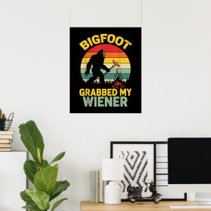 Großer Fuß packte mein Wiener Lustiges Sasquatch Poster