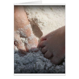 Großer Fuß wenig Fuß am Strand-Florida-Golf