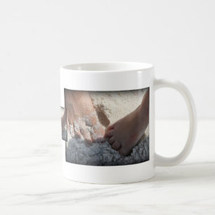 Großer Fuß wenig Fuß am Strand-Florida-Golf Tasse