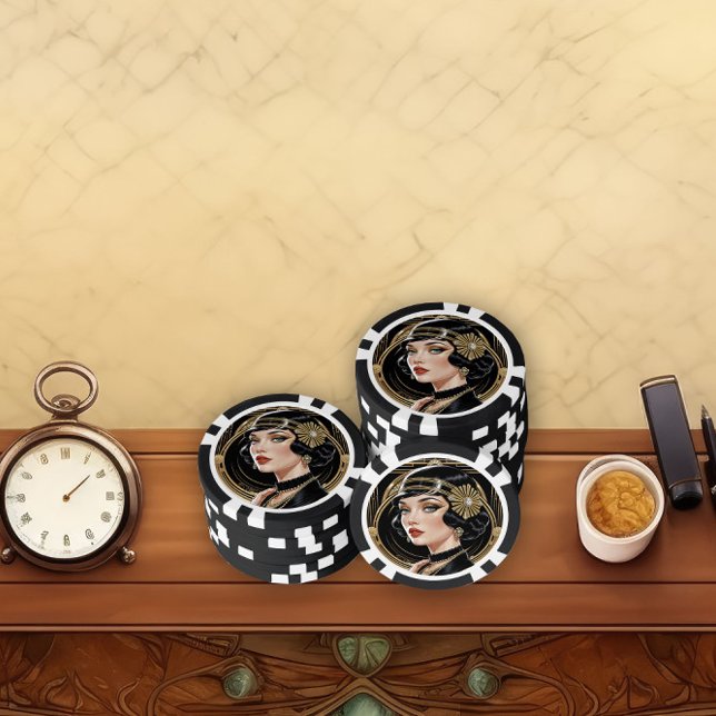 Großer Gatsby Glamour Pokerchips (Von Creator hochgeladen)