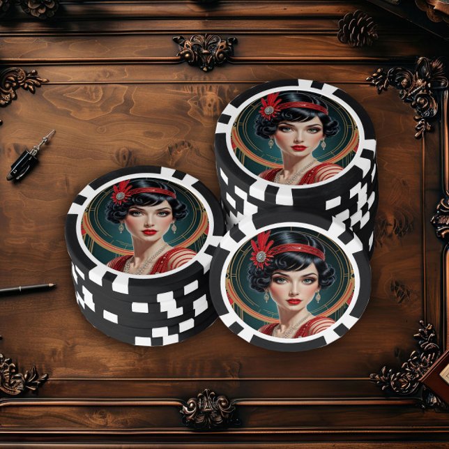 Großer Gatsby Glamour Pokerchips (Von Creator hochgeladen)