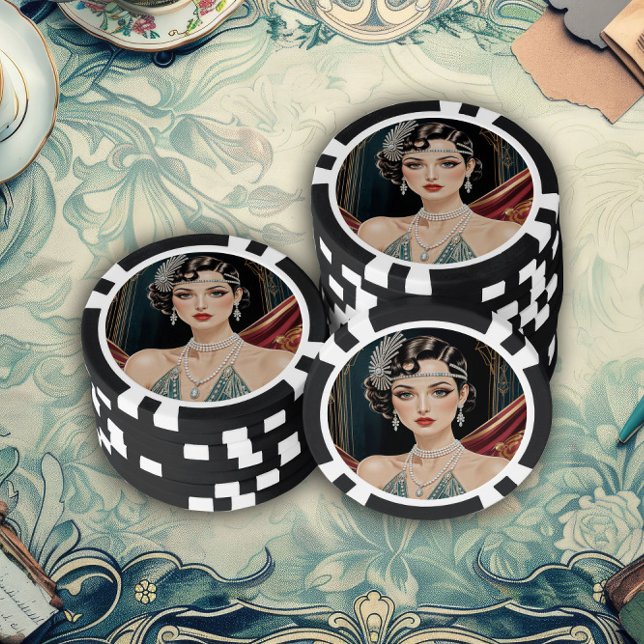 Großer Gatsby Glamour Pokerchips (Von Creator hochgeladen)
