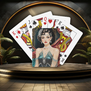 Großer Gatsby-Glamour Spielkarten