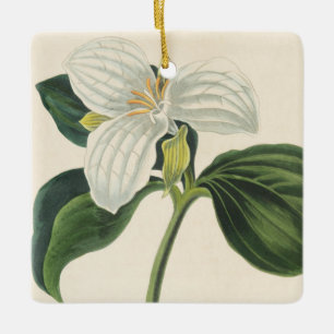 Großer geblühter Trillium Keramikornament