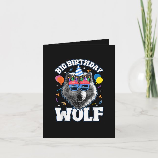 Großer Geburtstags-Wolf für Wölfe (Vorderseite)