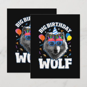 Großer Geburtstags-Wolf für Wölfe Dankeskarte