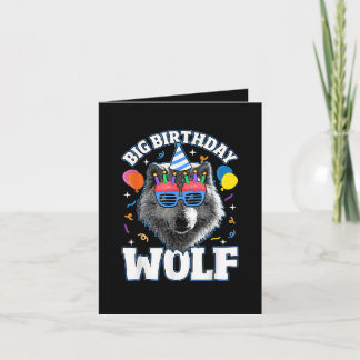 Großer Geburtstags-Wolf für Wölfe Feiertagskarte