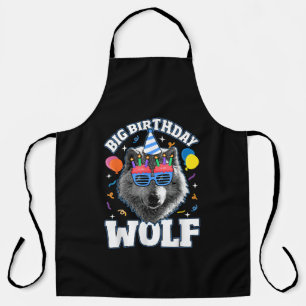Großer Geburtstags-Wolf für Wölfe Schürze