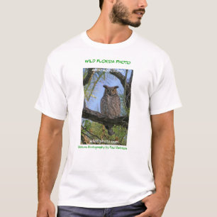Großer gehörnte Eulen-wilder Florida-Foto-T - T-Shirt
