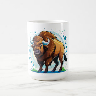 großer gehörnter Bison Kaffeetasse