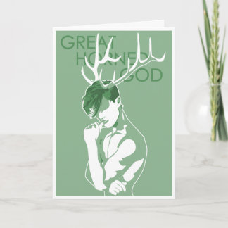 Großer gehörnter Gott - Anbetungs-alte Götter Feiertagskarte