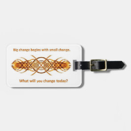 Großer Gepäckanhänger der geringen Änderung - Gold