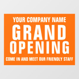 Großer Geschäftshinweis Fensteraufkleber